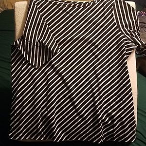 Boat neck striped shirt